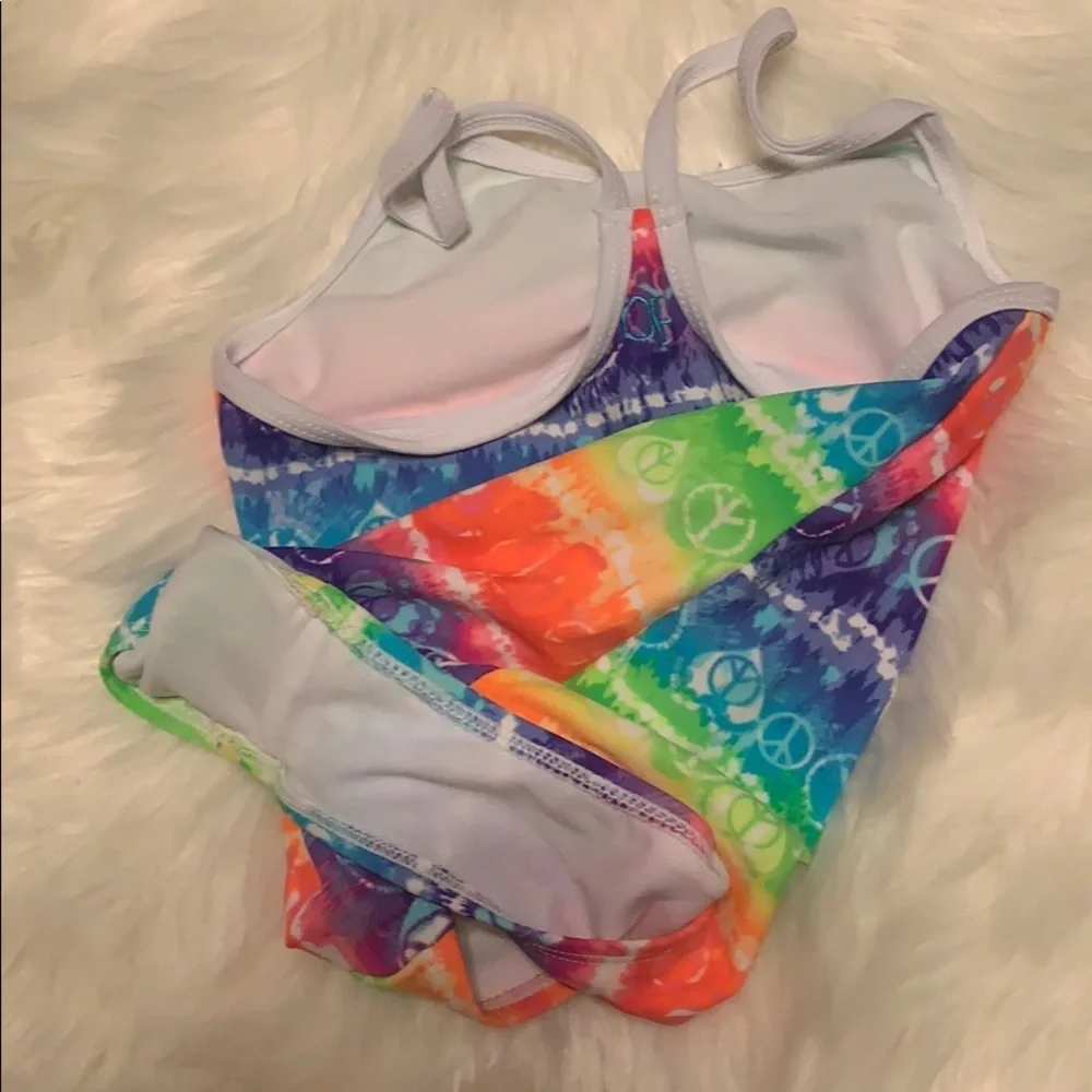 multicolored girls 6X One Piece Bathing Suit
